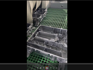 麗水客戶案例：壓鑄鋁材自動噴砂機(jī)工作視頻