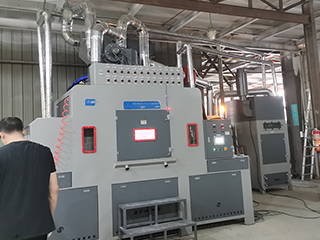 浙江客戶案例：五金除銹輸送式自動噴砂機