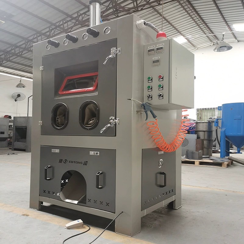 鑫百通XBT1090-3A手動自動雙槍滾籃式噴砂機